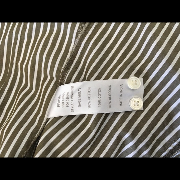 Frame striped blouse with ruffled cuffs - Picture 6 of 9